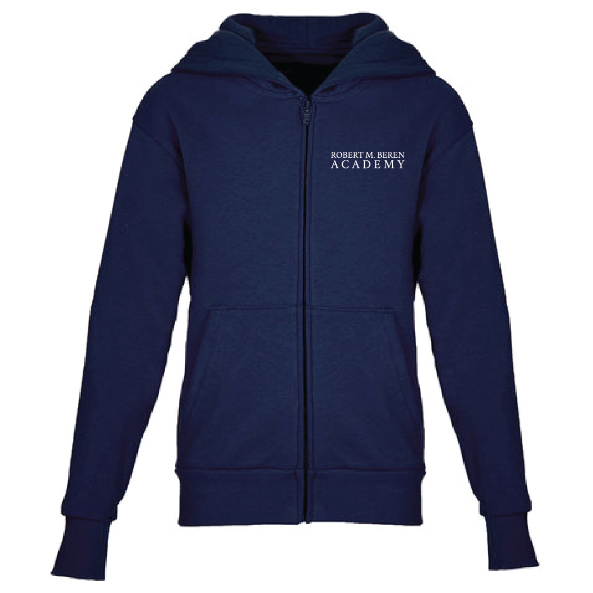 Beren Academy Deluxe Soft Zipper Hoodie – Midnight Navy