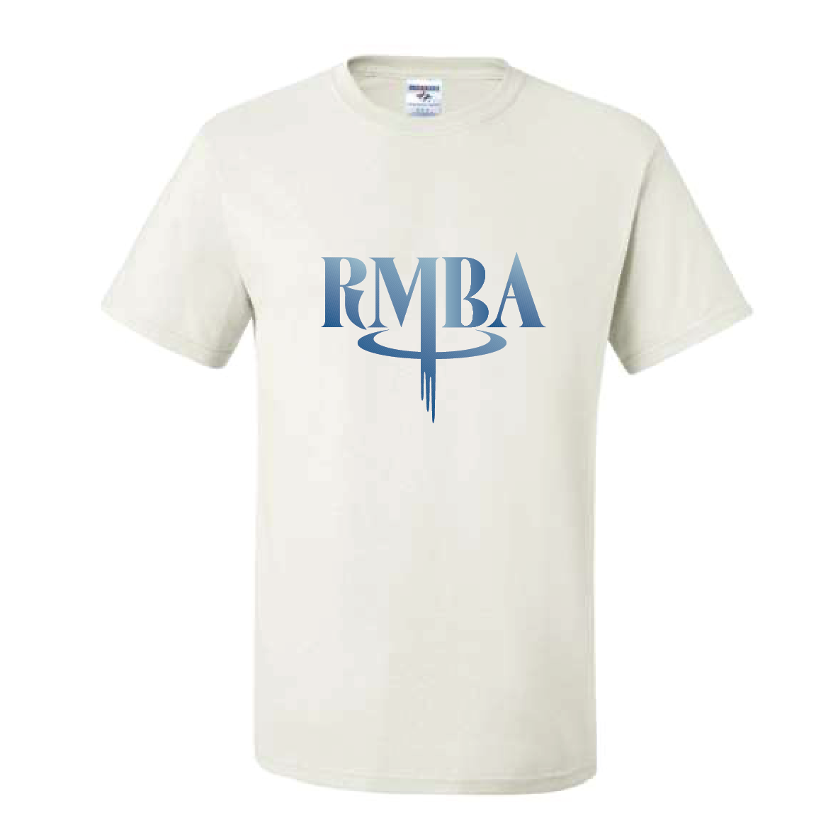 RMBA Blue Soft Cotton Tee – White